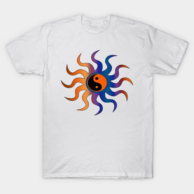 Yin Yang Sun 2 T-Shirt by AmandaRain